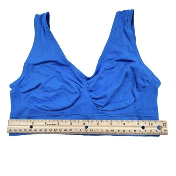 Activewear Sports Bras Set of 2 Size M Nylon Spandex Blue Pink - Picture 11 of 12